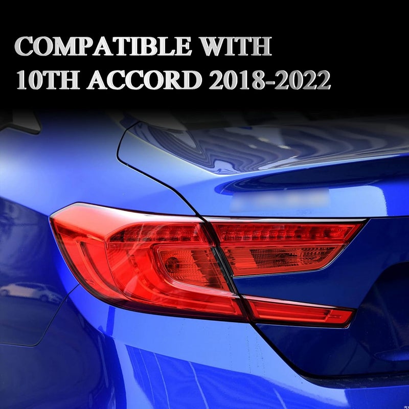 TOMALL Vinyl Smoke Tint Turn Signal Reverse Light Films Compatible with Honda 10th Accord 2018-2020 PreCut Car Tail Light Transmission Stickers Exterior Decoration (Red) - Image 3